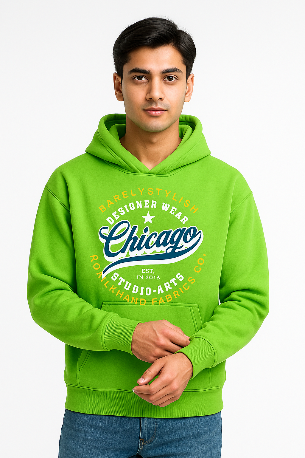 Chicago Green Oversized BarelyStylish Hoodie