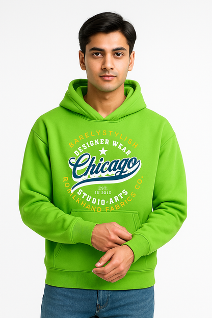 Chicago Green Oversized BarelyStylish Hoodie
