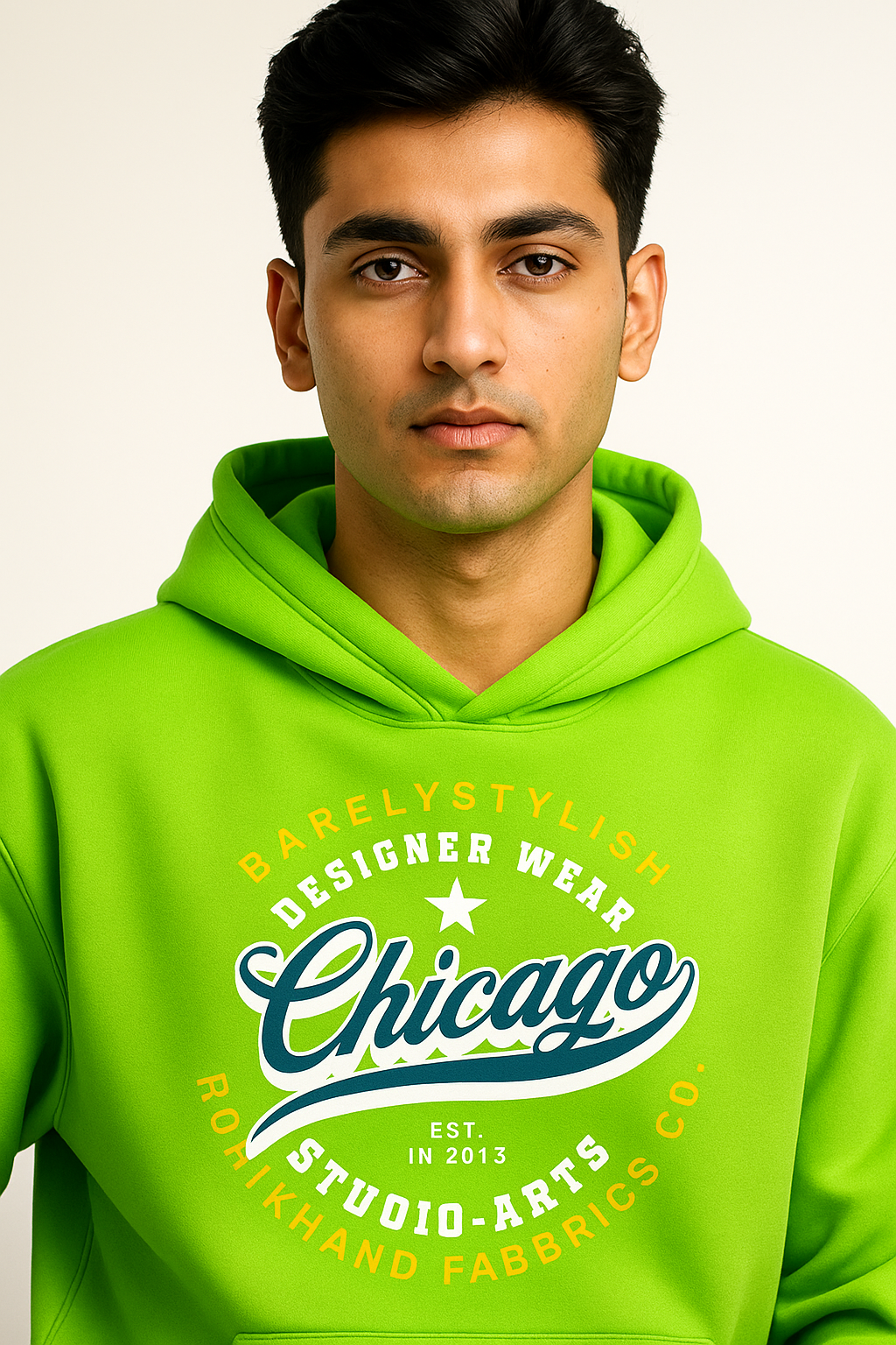 Chicago Green Oversized BarelyStylish Hoodie