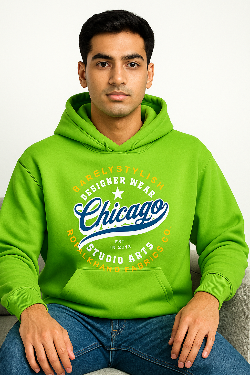 Chicago Green Oversized BarelyStylish Hoodie