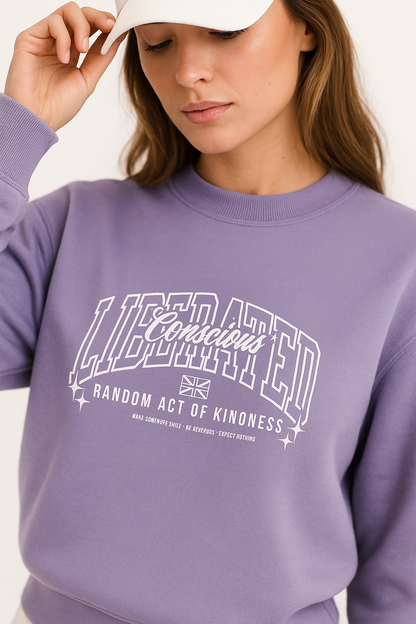 Women’s Oversized Sweatshirt – Liberated Lavender Mist