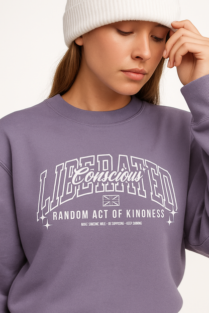 Women’s Oversized Sweatshirt – Liberated Lavender Mist