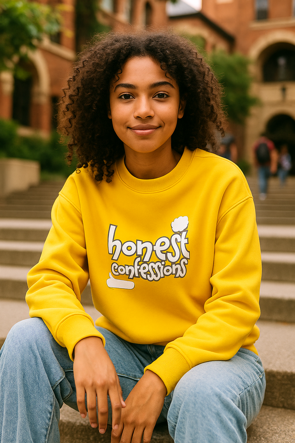 "Honest Confession" Oversized Sweatshirt for Women