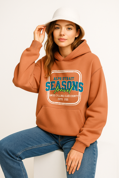 Women's Hoodie of Warm Peach shade