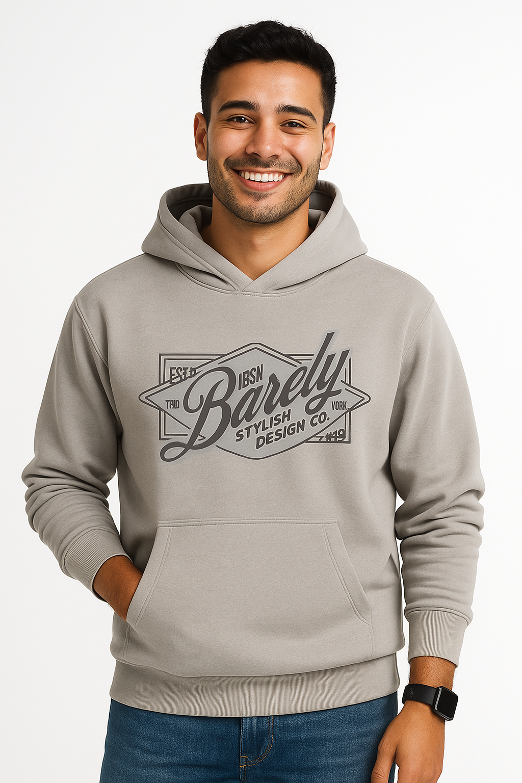 Relax Fit Grey Hoodie for Men