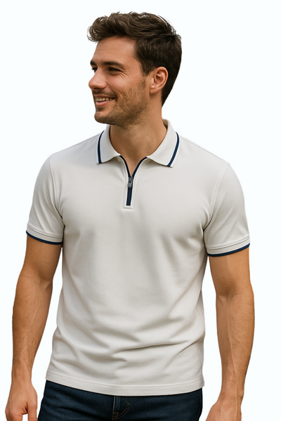 Premium Cotton Tipped Color Polo T-Shirt – Everyday Comfort & Style