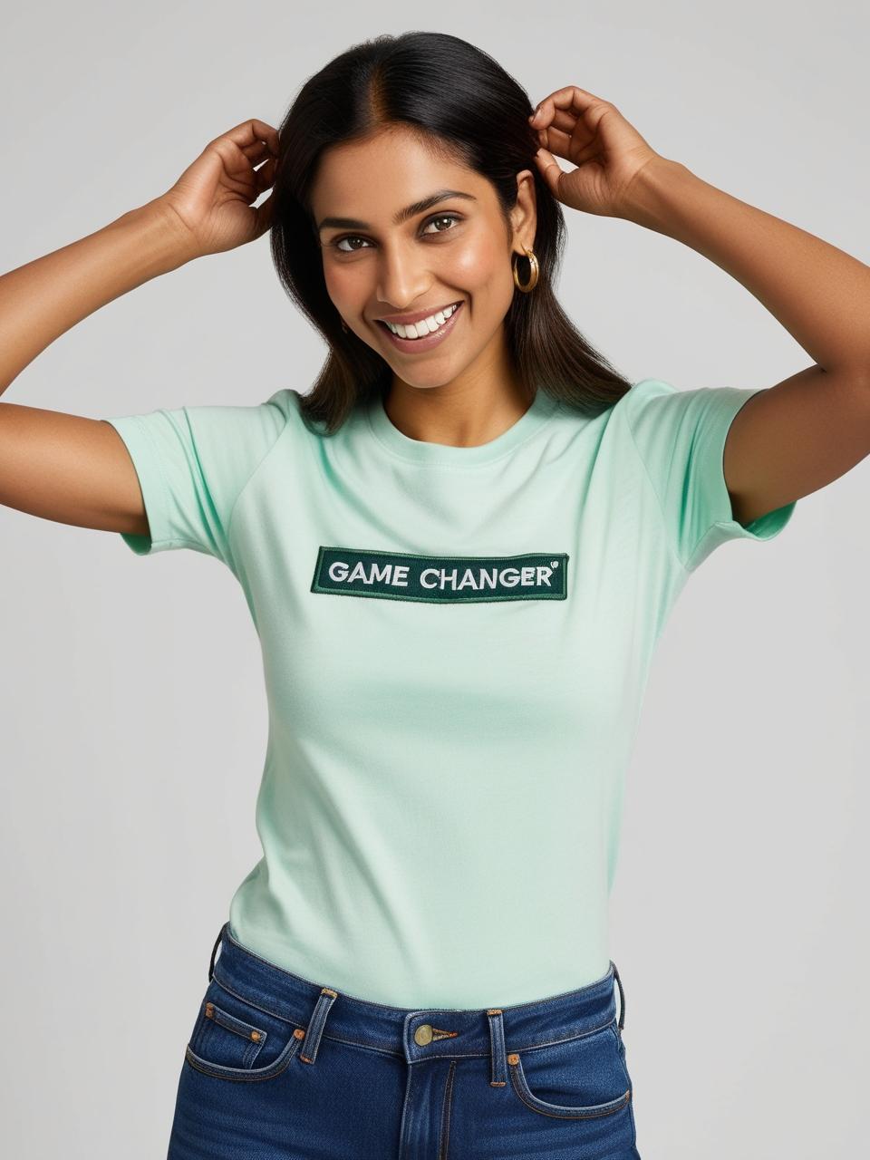 Soft & Breathable Women’s Cotton Tees – Light Mint Stay Cool & Stylish