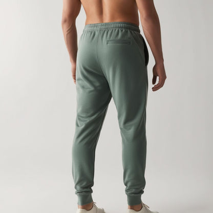Premium Comfort Fit Men's Sage Green Track Pants – Lightweight, Breathable, All-Day Wear