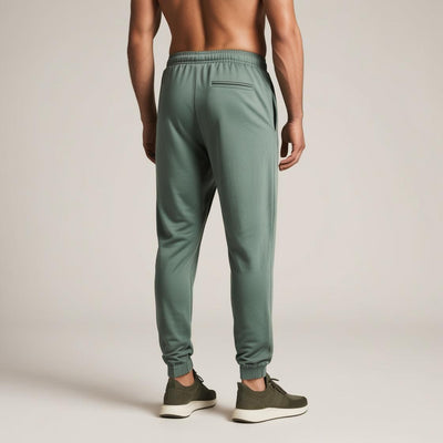 Premium Comfort Fit Men's Sage Green Track Pants – Lightweight, Breathable, All-Day Wear