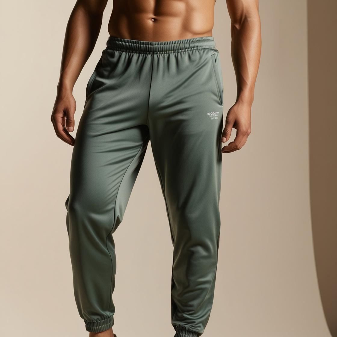 Premium Comfort Fit Men's Sage Green Track Pants – Lightweight, Breathable, All-Day Wear