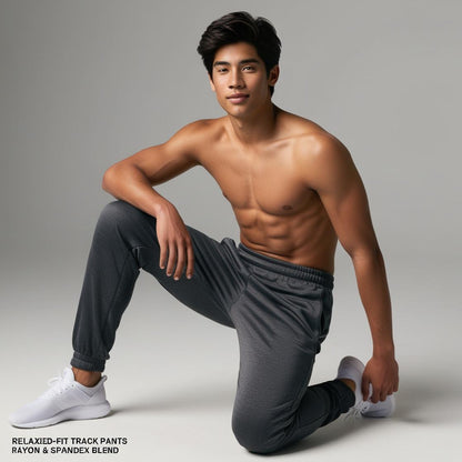 Premium Comfort Fit Men's Track Pants – Lightweight, Breathable, All-Day Wear