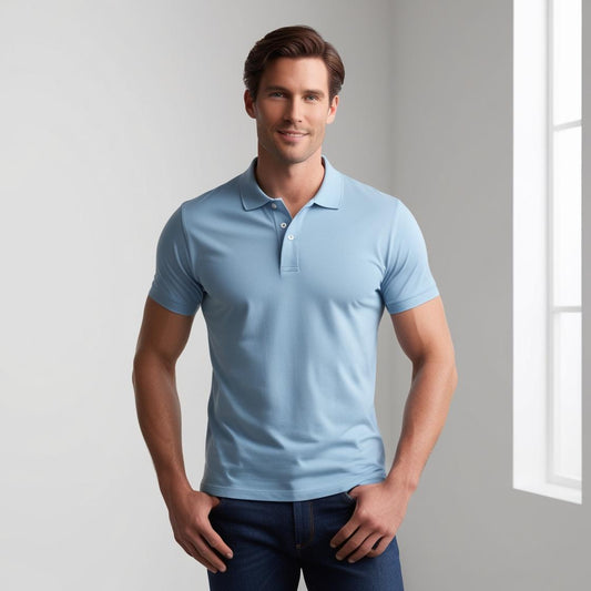 Men's Premium Skylight Blue T-Shirt – Minimalist Casual Wear by BarelyStylish