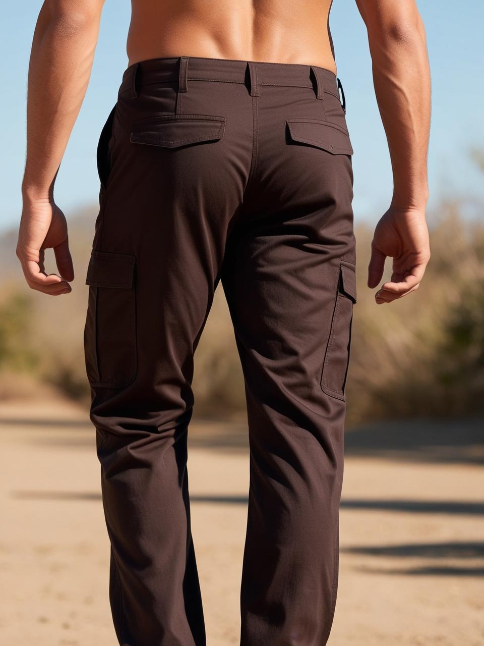 Men’s Utility Cargo Pants –  Dark Brown Versatile, Durable, and On-Trend
