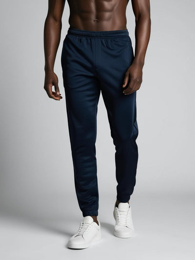 Men’s Lightweight Cotton Athletic Track Pants - Navy Blue
