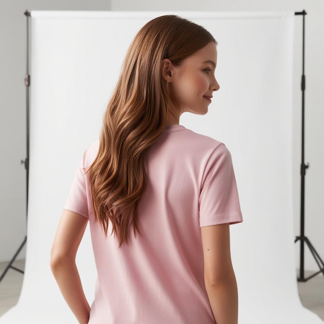 Soft & Breathable Women’s Cotton Tees – Pink Minimalist Stay Cool & Stylish