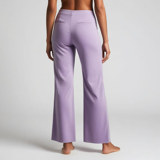 BarelyStylish Everyday Palazzo Pants – Light Purple Effortless Style