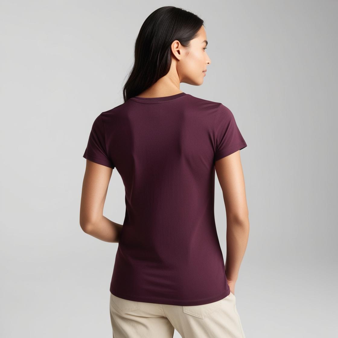 Best Cotton T-Shirts for Women – Wine Color, Breathable, Lightweight & Trendy