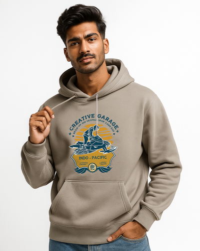 Oversized Grey Color Hoodie for Men
