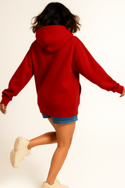 Red Hoodie for College Women