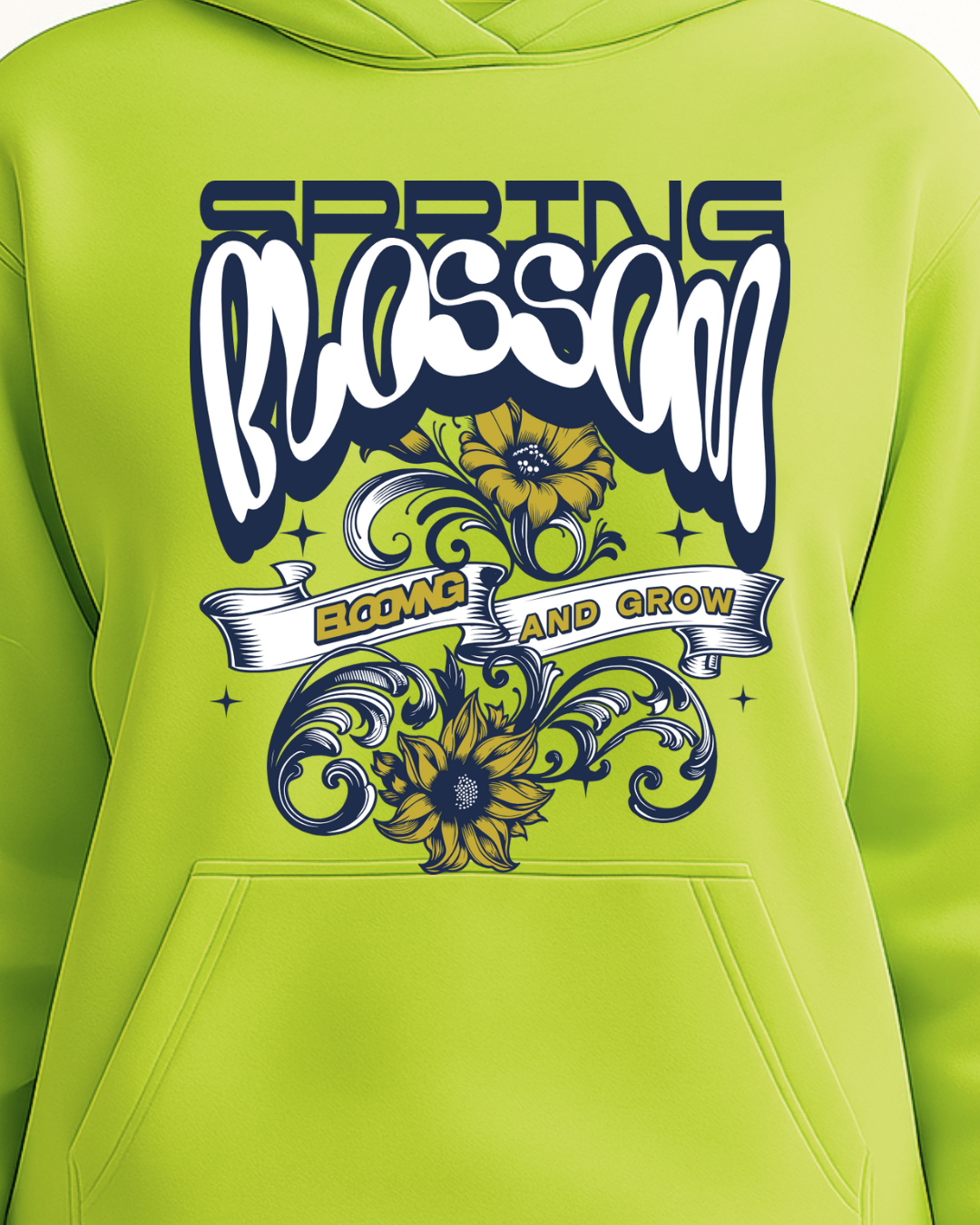 BarelyStylish Florescent Blossom Hoodie