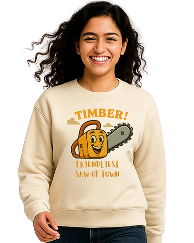 BarelyStylish beige sweatshirt for Women