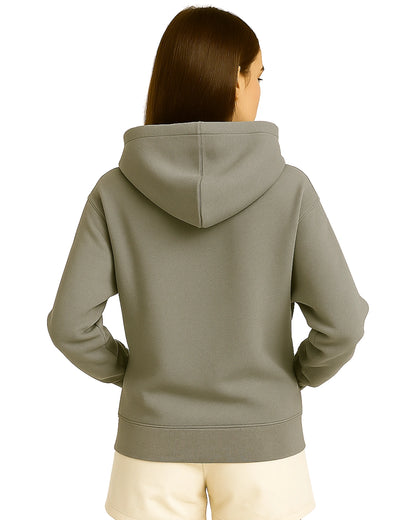 Back Profile of Grey Hoodie for Women