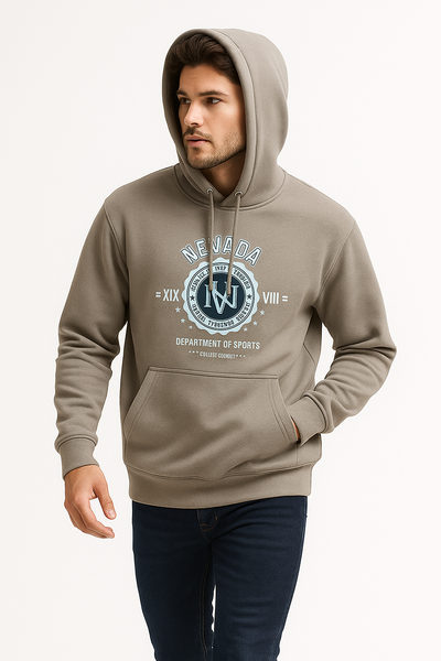 Plain Designer Grey Hoodie for Men
