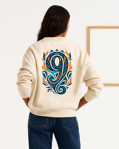 Oversized Cream Color Sweatshirt for Women