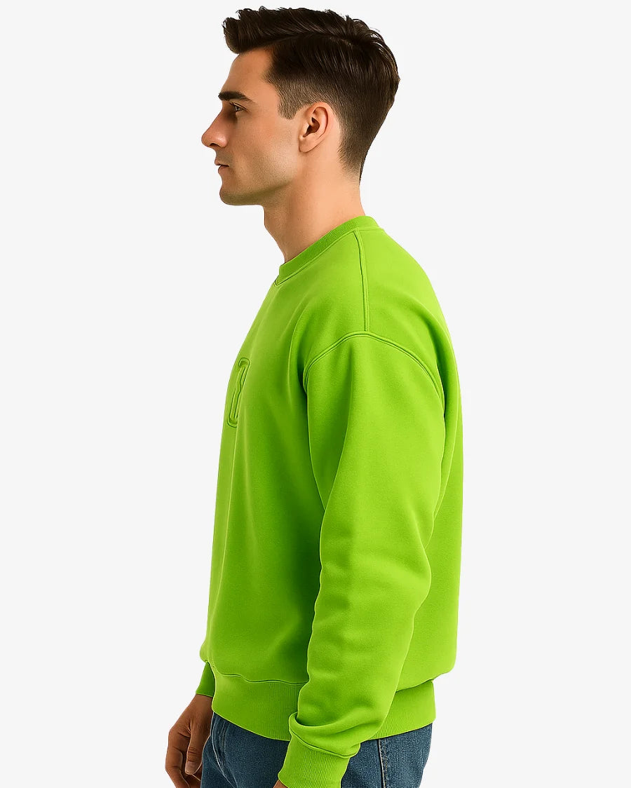 BarelyStylish Men’s Vibrant Green Sweatshirt