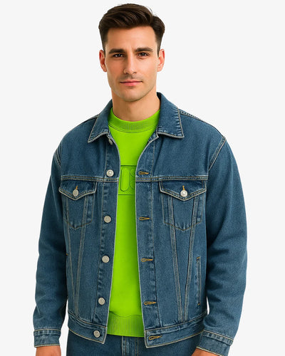 BarelyStylish Men’s Vibrant Green Sweatshirt