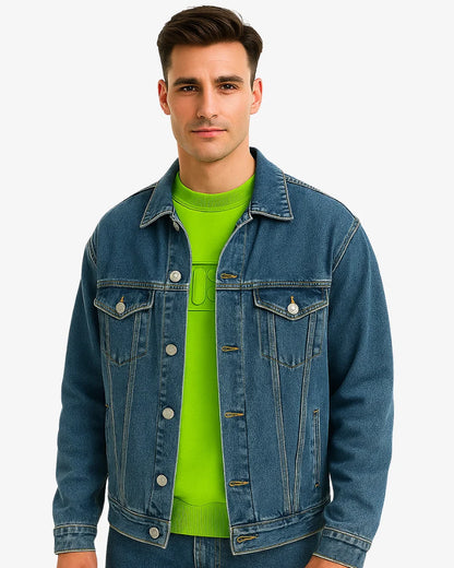 BarelyStylish Men’s Vibrant Green Sweatshirt