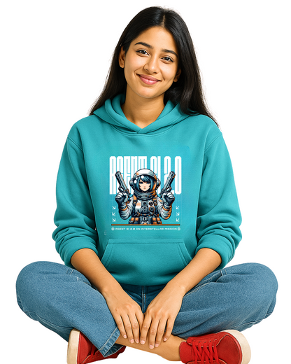 BarelyStylish Teal Blue-Green Hoodie Agent 2.0