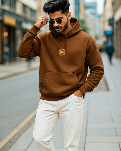 Brown Oversized Designer Hoodie for Men