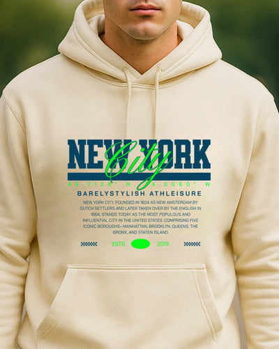 BarelyStylish Men's Cream Color Hoodie