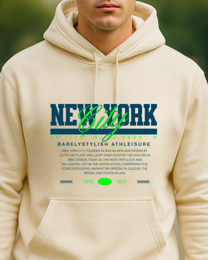 BarelyStylish Men's Cream Color Hoodie