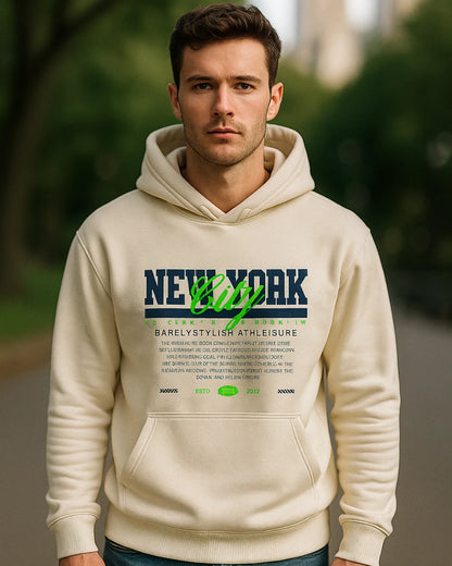 BarelyStylish Cream Color Hoodie for Men