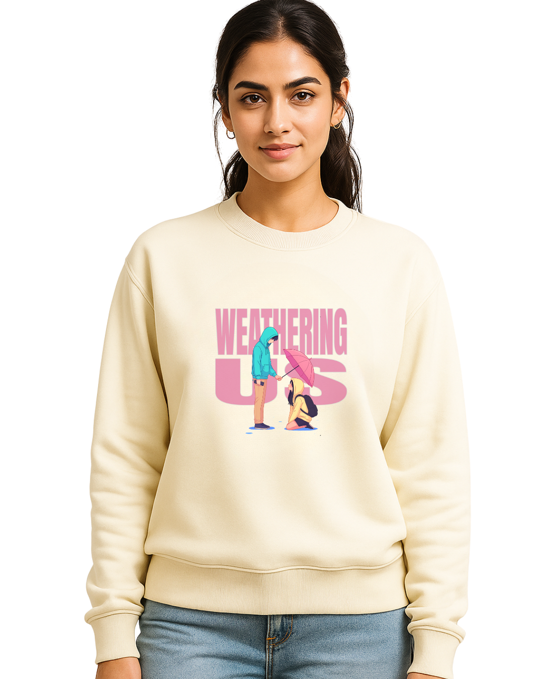 Premium Fleece Cotton Sweatshirt for Women | Weathering Us