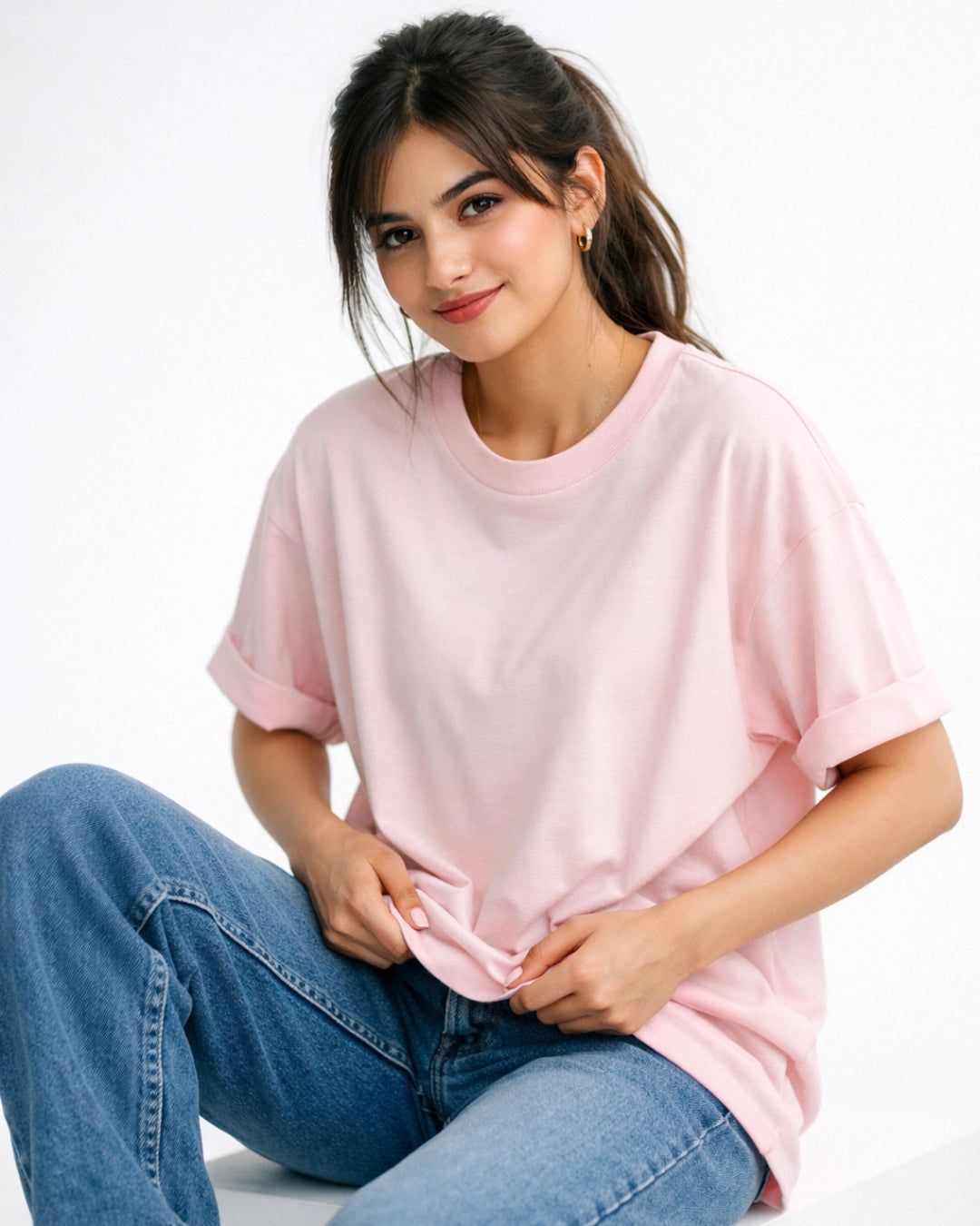 Oversized Fit | Premium Cotton Crewneck Tees