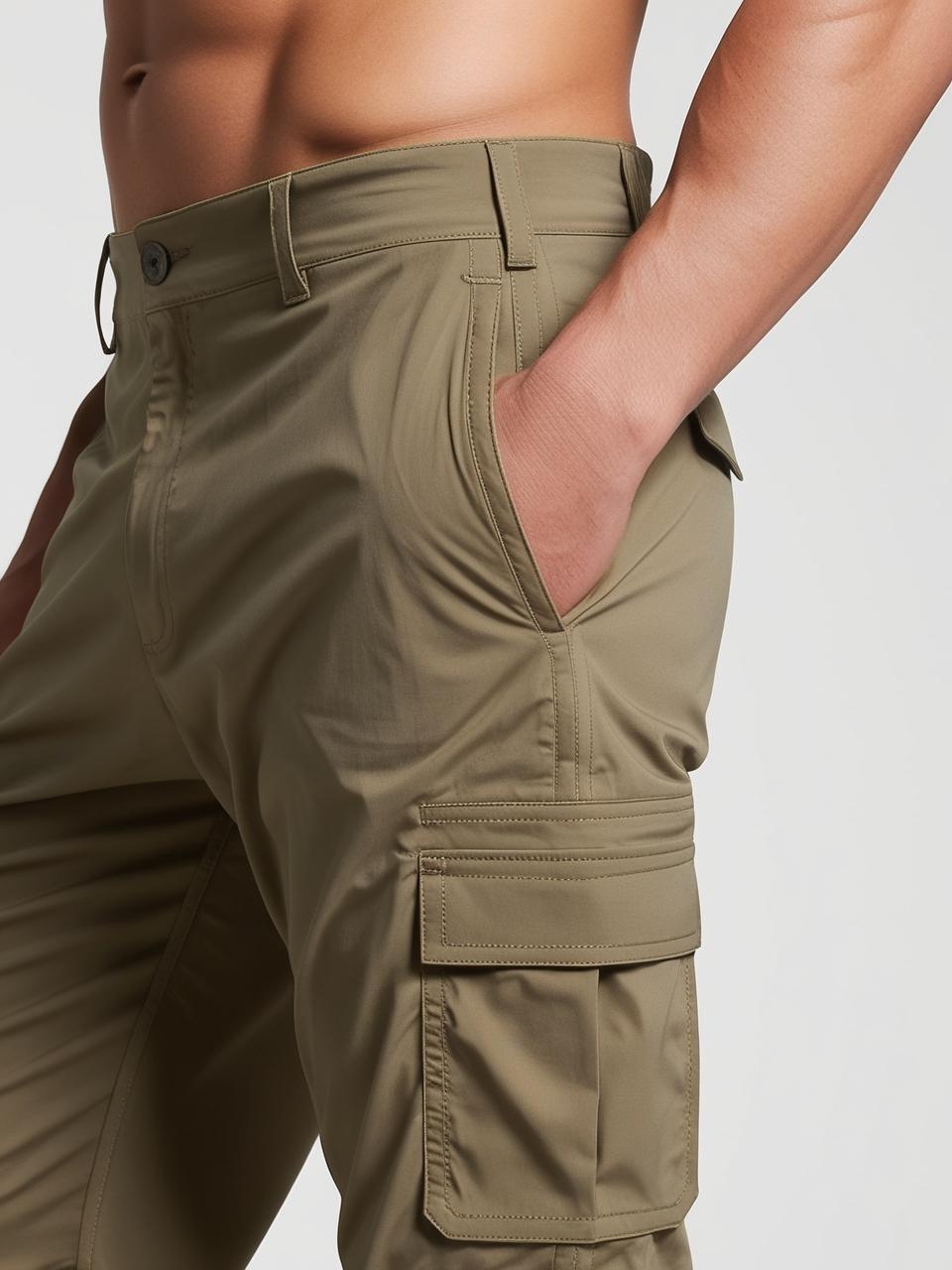 Men’s Utility Cargo Pants – Khaki Versatile, Durable, and On-Trend