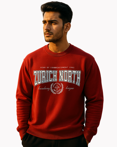 Red Winterwear Sweatshirt for Men