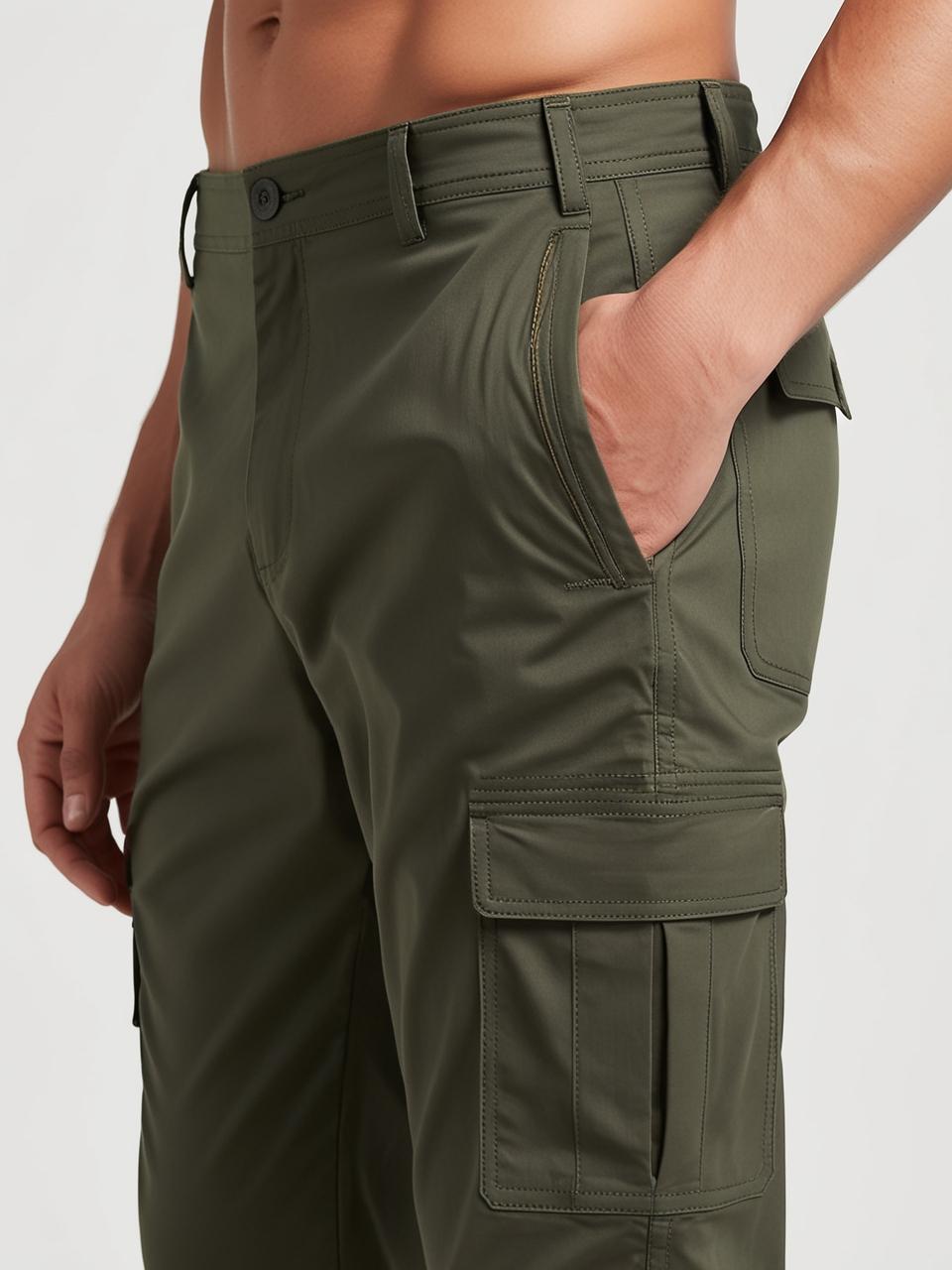 Men’s Utility Cargo Pants – Military Green Versatile, Durable, and On-Trend