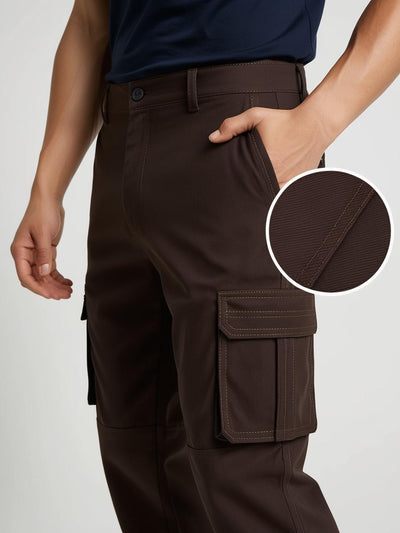 Men’s Utility Cargo Pants –  Dark Brown Versatile, Durable, and On-Trend