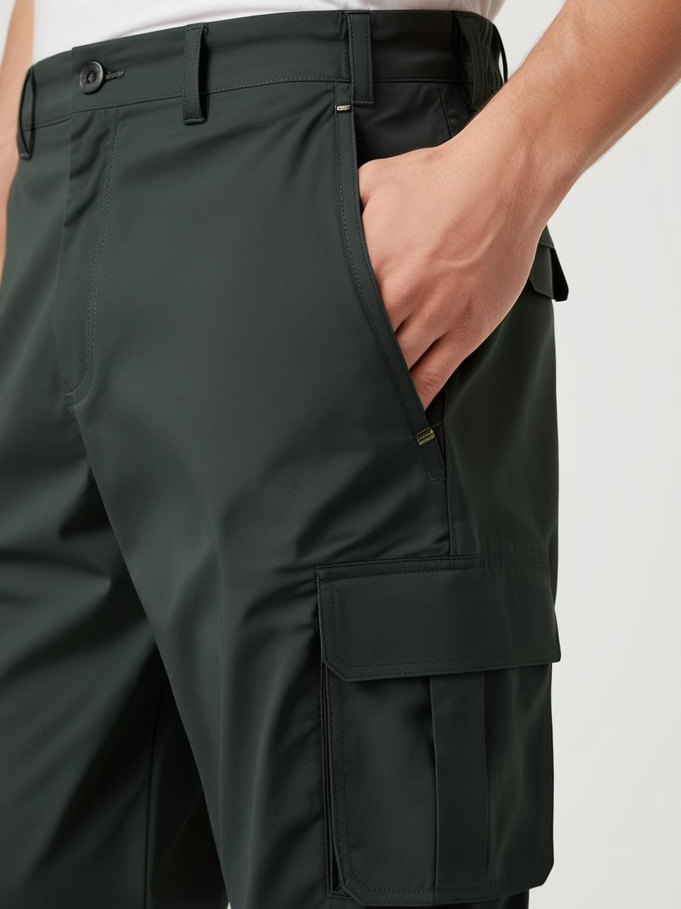Men’s Utility Cargo Pants – Dark Green Versatile, Durable, and On-Trend
