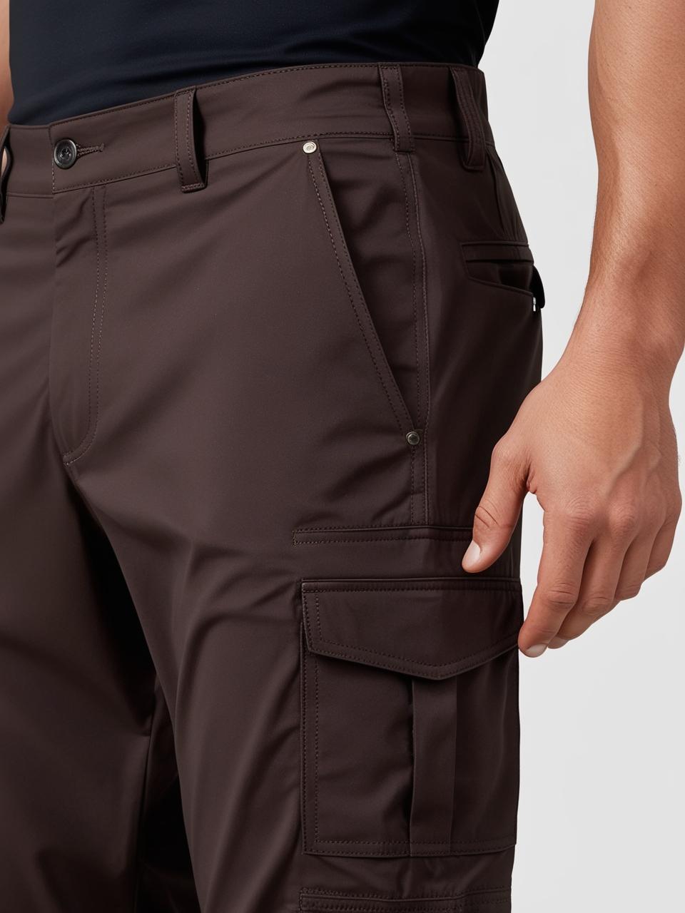 Men’s Utility Cargo Pants –  Dark Brown Versatile, Durable, and On-Trend