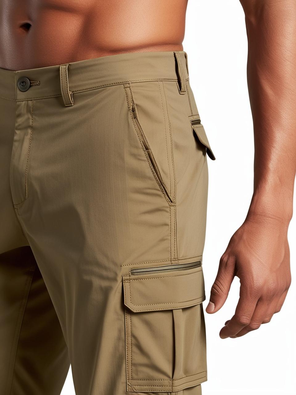 Men’s Utility Cargo Pants – Khaki Versatile, Durable, and On-Trend