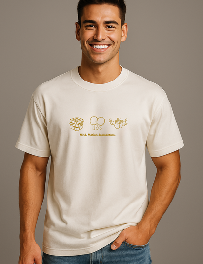 BarelyStylish Premium Cotton Crewneck T-Shirt for Men - Mind. Momentum