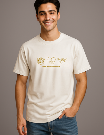 BarelyStylish Premium Cotton Crewneck T-Shirt for Men - Mind. Momentum