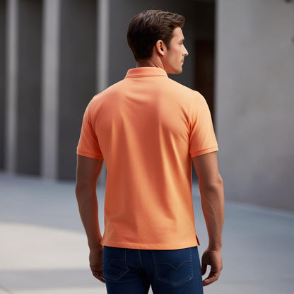 Light Orange Color Polo T-Shirt for Men – Smart Casual by BarelyStylish