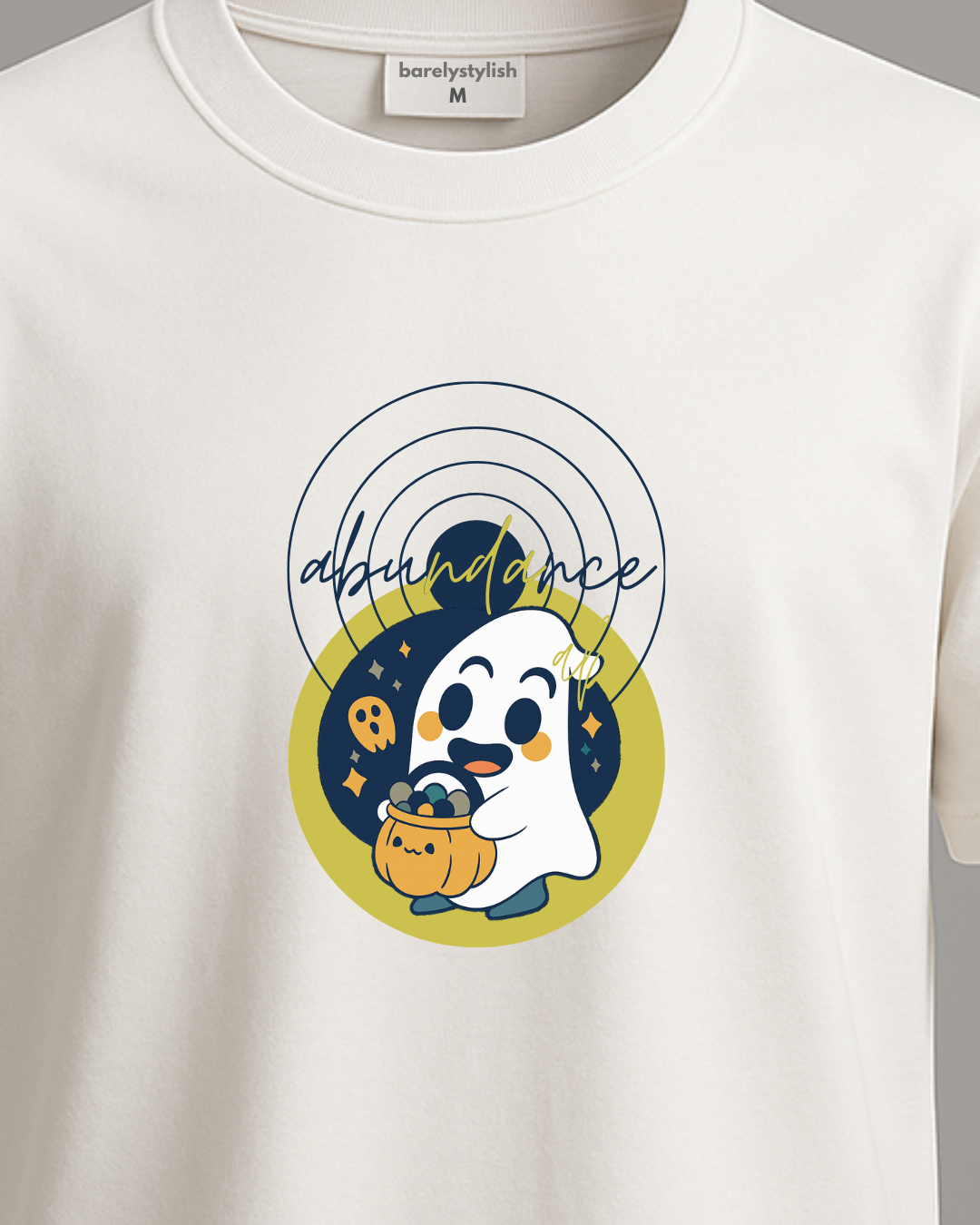 Men's Premium Cotton Blend Crewneck | Ghostly Abundance