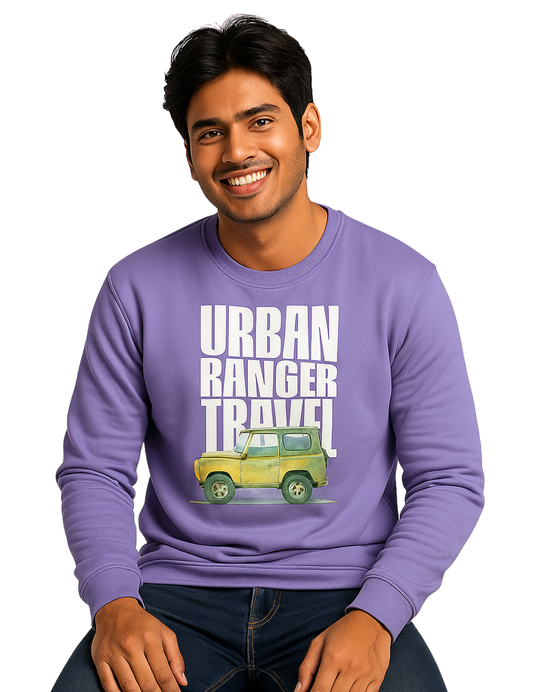 Men’s Purple Sweatshirt – Urban Traveler